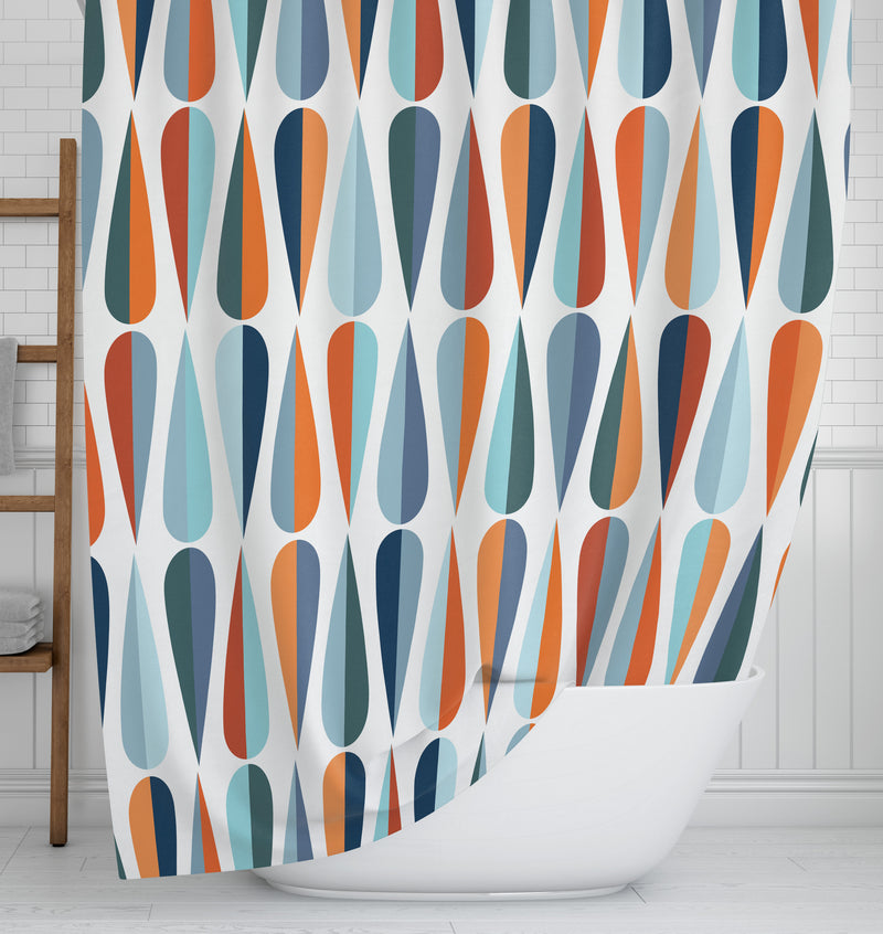 Retro Design Mid-Century Modern Shower Curtain – Folk N Funky