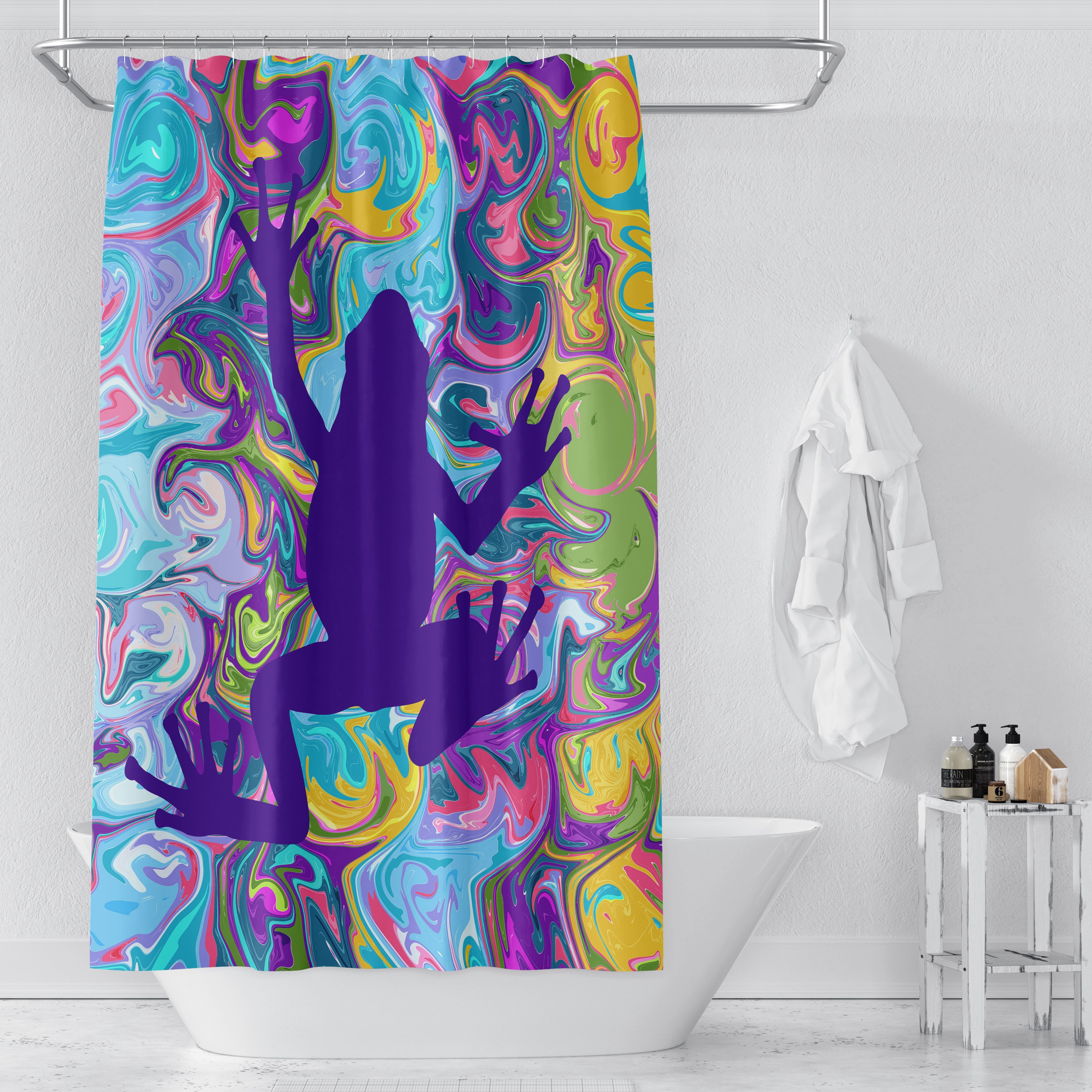 Groovy Frog Shower Curtain – Folk N Funky